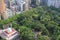 Chinese-style building and mosque tower in Kowloon