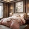 Chinese style dream-like pink bedding with rose elements for warmcore bedroom decor