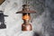 Chinese style grunge metal alloy storm kerosene oil lantern