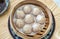 Chinese style steamed pork dumplings