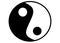 The chinese Taoism symbol of Ying Yang against a white backdrop