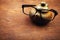 Chinese teapot glasses wooden sharp table
