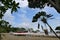 Chinese temple dedicated to the Taoist deity Tua Pek Kong on Kusu Island at low tide, Singapore