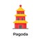 Chinese temple, historical tower building, chinese worship place, amazing icon of pagoda in modern style