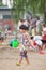 Chinese toddler on a beach, Beijing, China