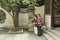 Chinese tourists in Yu garden in Shanghai, China