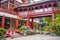 Chinese traditional ancient wooden structure buildings and classical gardens