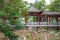 Chinese traditional classical lotus pond garden and architectural landscape