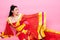 Chinese Traditional Costume Opera woman pink