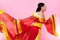 Chinese Traditional Costume Opera woman pink