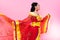 Chinese Traditional Costume Opera woman pink