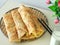 Chinese traditional snack cuisine, pancake rolls, homemade nutritious breakfast