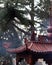 Chinese traditional temple\\\'s exquisitely carved incense burner in clear daylight.