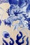 Chinese vase dragon pattern background.