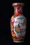 Chinese vase with red and white colours