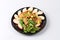 Chinese Vegetable festival food as fried cashews nut and ginkgo with mixed vegetables, \