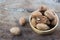 Chinese walnut kernels dried fruit food.
