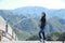 A Chinese woman on China Badaling Great Wall