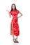 Chinese woman dress traditional cheongsam