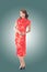 Chinese woman dress traditional cheongsam