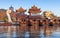 Chinese wooden pleasure boats, West Lake, Hangzhou city