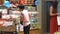 Chinese young women in small supermarket