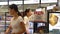 Chinese young women in small supermarket