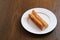 Chinese youtiao deep-fried dough stick on plate