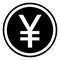 Chinese yuan icon isolated sign symbol