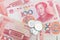 Chinese yuan renminbi banknotes and coins