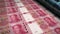 Chinese yuan Renminbi money banknotes printing seamless loop