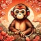 Chinese zodiac monkey - ai generated image