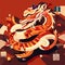 Chinese zodiac sign dragon. Horoscope, astrology, horoscope, zodiac, astrology. Vector illustration generative AI