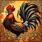 Chinese zodiac sign Year of the Rooster - ai generated image