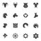 Chinese zodiac vector icons set