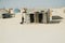 Chinguetti, Adrar Province, Mauritania, January 20, 2020: Small improvised house in the Sahara