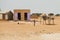 Chinguetti, Adrar Province, Mauritania, January 20, 2020: Small improvised house in the Sahara