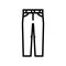 chino pants clothes line icon vector illustration