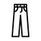 chino pants clothes line icon vector illustration