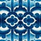 Chinoiserie chinese vase blue seamless pattern