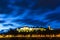 Chinon town France during the blue hour