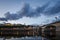 Chinon village, France, at dusk