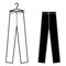 Chinos Pants icon. Black filled vector illustration. Chinos