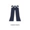 chinos pants icon on white background. Simple element illustration from clothes concept