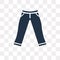 Chinos Pants vector icon isolated on transparent background, Chi