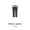 Chinos pants vector icon on white background. Flat vector chinos pants icon symbol sign from modern clothes collection for mobile