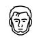 chinstrap beard hair style line icon vector illustration