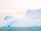 Chinstrap penguins on iceberg near Spert Island northwest of Ant