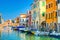 Chioggia cityscape with narrow water canal