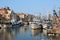 Chioggia, VE, Italy - February 11, 2018: Large fishing boats moo